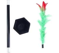 Wpppan 1Set Black Magic Wand to Flower for People Playing Toys,Magic Trick Wand,Close-up Magic Prop Magic Flower Stick,Magicians Tricks Toys,Magic Kits and Accessories,Novelty and Gag Toys,Games