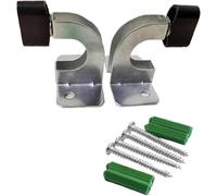 Wpppan 1Set Expandable Hose Reel Holder, Wall Mounted, Modern, 2 Hooks, Portable, Garden Hose, Outdoor, Gardening, Home Maintenance Accessories