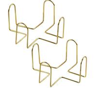 Wpppan 2Pcs Iron Coaster Holder Metal Storage Rack for Round and Square Coasters - 4.40 X 4.40 X 2.48inch (Golden)