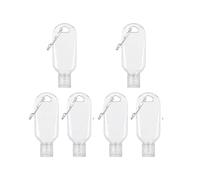 Wpppan 6Pcs Portable Hot Sauce Keychain Bottles - Mini Ketchup Containers for On-The-Go - Refillable Travel Size Hot Sauce Keychain, Gravies and Marinades, Condiment Squeeze Bottles (2oz/50ml)