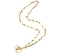 Wpppan Lanyards for ID Badges Gold Chain Necklace Key Lanyard for Women Classy Fashion Gold Lanyards for Cruise Ship Cards