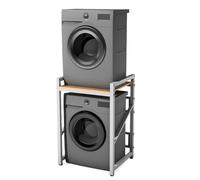 WPPTNSFY Drum Washing Machine Storage Rack, Height Adjustable Tumble Dryer Stand Stacking Kits, Over Washing Machine Storage Unit, Load Capacity 400kg, for Bathroom, Laundry Room