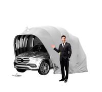 WPPTNSFY Heavy Duty Stainless Steel Carport with Lock, Car Shelter Foldable, Retractable Semi-Automatic Durable Shelter, Stainless Steel Frame, for Outdoor L:5.5/5.9M