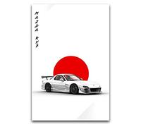 WPQL JDM Car Mazda Rx7 Tribute Classic (2) canvas art mural picture printing modern family boy bedroom decoration poster 24"×36"（60 * 90cm）