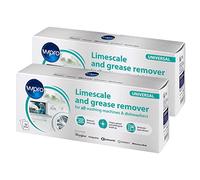 Wpro Professional Triple Action Universal Limescale & Grease Remover for Washing Machines and Dishwashers, 2 x Boxes of 12 Sachets