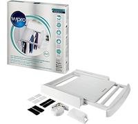 wpro SKS101 Accessories for Washing Machines and Tumble Dryers, Stacking Kit with Shelf, Fits between the Washing Machine and Tumble Dryer, Universal for all brands, 60 x 60 cm With Shelf and Hanging Rail weiß