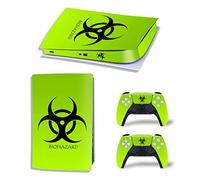 WPS Glossy Protective Vinyl Decal Skin/Stickers Wrap Cover for PS5 Skin Stickers Full Body for Playstation 5 Console & 2 Controllers (PS5 Digital Edition, Biohazard)