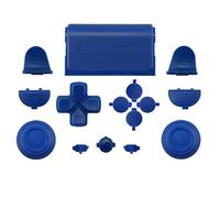 WPS Touch Pad Thumbsticks Dpad Home Full Buttons Set Replacement parts for PS4 Playstation 4 Dualshock 4 controller shell (For GEN 1 Controllers) (Navy Blue)