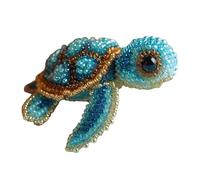 Wpsagek 3D Animals Bead Embroidery Kits, Octopus Sea Turtles Shark Oceans Animals Embroidery Set, DIYs Beadwork Crafts Kit for Beginners