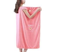 Wpsagek Bath Wraps for Women After Shower, Shower Bath Body Wrap Robe Absorbent, Quick Dry Coral Fleece Bathrobe with Pocket for Home Spa Travel