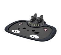 Wpsagek Car Phone Mount | Cute Cat Pattern Car Phone Mount Pad - Anti-Slip Multifunctional Car Dashboard Mat with Parking Number Plate, Car Travel Accessories for Most Vehicles