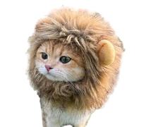 Wpsagek Cat Lion Hood | Lion Hair Pet Cat Costume | Washable Funny Kitten Dress Up, Fancy Costume Lion Hair Hat for, Halloween