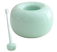 Wpsagek Ceramic Toothbrush Holder - Ceramics Couple Toothbrush Holder,Versatile Holder Toothbrush Stand, Compact Organizer for Toothbrush, Makeup Brush