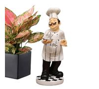 Wpsagek Chef Statue Kitchen Decor,Cooking Chef Counter Top Figurine | Resin Desk Ornament Chet Statues, Table Centerpieces for Home, Kitchen, Restaurant
