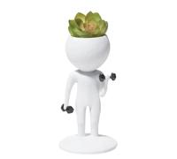 Wpsagek Cute Human Sporting Plant Pots, Funny Weightlifting Running Yoga Statue Planter Pot, Creative Human Shaped Flower Pots For Indoor Outdoor
