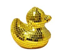 Wpsagek Disco Duck, Disco Duck Glitter Ball Decor, Dazzling Gold Disco Decoration For