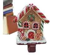 Wpsagek Gingerbread Village Stocking Holder - Christmas Stocking Holder - Resin Party Decoration, Cartoon Holiday Decoration for House Mantel Entrance Decor