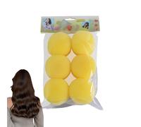 Wpsagek Hair Curler Sponge, Heatless Curls for Long Hair, Sleeping Curling Sponge Tool for Women Girls, Set of 6 Portable Soft Overnight Curlers