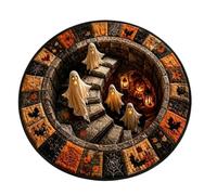 Wpsagek Halloween Floor Illusion Rug Haunted Optical Effect Abstract Carpet