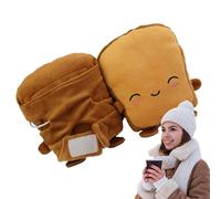 Wpsagek Heated Mittens - Panda Bread Heated Gloves Fingerless Mittens | USB Powered Warm Heating Mittens, Half Wearable Fingerless Heated Gloves for Work, Play, Ski, Hiking, Outdoor Adventure