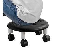 Wpsagek Low Stool with Wheels | Short Stool 360 Degree Rotating Stool,Low Roller Seat, Portable, Ergonomic, Nail Salon, Pedicure, Home