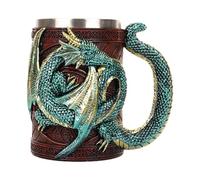 Wpsagek Medieval Dragon Mug, Dungeon and Dragons Beer Cup with Handles, Medieval Dragon Beer Stein Tankard Gothic Drink Cup, Halloween