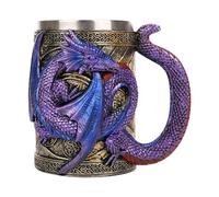 Wpsagek Medieval Dragon Mug, Dungeon and Dragons Beer Cup with Handles, Medieval Dragon Beer Stein Tankard Gothic Drink Cup, Halloween