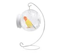 Wpsagek Round Birdcages, Acrylic Bird Feeder Birdcage, Portable Small Pets Classic Carrier Round Cage For Parakeet Budgie Cockatiel Lovebird Finches Canary