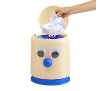Wpsagek Small Desktop Trash Can,Big Eyes Tiny Waste Basket | Cartoon Recycling Bin With Lid, Pop-Up Countertop Wastebasket For Bathroom, Workplace, Kitchen, Desk, Coffee Table