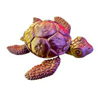 Wpsagek Turtle Sculpture,Flexible 3D Printed Sea Turtle Statue for Tabletop | Desktop Ornament, Interactive Animals Figurine With Movable Joints for Table Shelf Kid Room