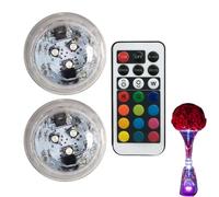 Wpsagek Water Lights,Flameless Underwater Lights | Color Battery Powered Fountain Light, Flameless Underwater Lights with Remote Control for Aquarium, Swimming Pool