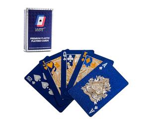 WPT Official World Poker Tour® Plastic Playing Cards - 1 Deck, Casino-Style Blue Back, Poker Size
