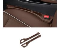 WpTGEX 2 Pcs Car Seat Gap Filler Set for VOLVO V40 2007-2023 2024 2025, Car Gap Filler, Seat Side Gap Filler,Car Seat Spacer Slot Plug,Gap Filler Pad,C/Brown
