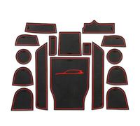 WpTGEX Non Slip Car Dashboard Mat For BMW X3 2018-2024, Premium Groove Mats Liners, Interior Door Dust-Proof Non-Slip Pad, For Armrest, Cup Holder, Door Seam,Red