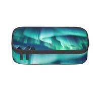 WPUTY Beautiful Northern Lights Printed Pencil Case Large Capacity Pen Pencil Bag Stationery Box Makeup Pouch for Office Travel School