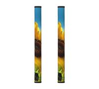 WPUTY Beautiful Sunflower Printed Refrigerator Door Handle Covers 2-Pack - Protect and Decorate for Fridge Ovens Dishwashers