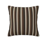 WPUTY Brown Stripe Printed Linen Cushion Covers 1Pcs, 45x45 CM Throw Pillow Case with Modern Decoration Print Pillowcases for Sofa Bed Car Office Decor