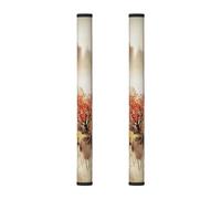 WPUTY Chinese Painting Printed Refrigerator Door Handle Covers 2-Pack - Protect and Decorate for Fridge Ovens Dishwashers