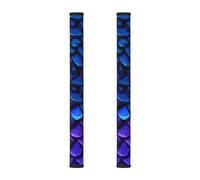 WPUTY Colorful Fish Mermaid Scales Printed Refrigerator Door Handle Covers 2-Pack - Protect and Decorate for Fridge Ovens Dishwashers