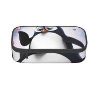 WPUTY Cute Penguins Printed Pencil Case Large Capacity Pen Pencil Bag Stationery Box Makeup Pouch for Office Travel School