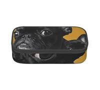 WPUTY Cute Pug Printed Pencil Case Large Capacity Pen Pencil Bag Stationery Box Makeup Pouch for Office Travel School