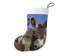 WPUTY Funny Donkeys Printed Christmas Stockings Goodie Bags Xmas Decorations Stockings Gifts for Christmas Tree Family Holiday Party Ornament