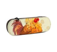 WPUTY Hard Shell PU Leather Pencil Case, Chicken Chick Prints Pencil Box Waterproof Pen Organizer for School, Travel, Cosmetics & Gifts
