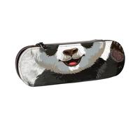 WPUTY Hard Shell PU Leather Pencil Case, Panda Art Prints Pencil Box Waterproof Pen Organizer for School, Travel, Cosmetics & Gifts