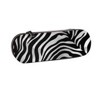 WPUTY Hard Shell PU Leather Pencil Case, Zebra-Print Prints Pencil Box Waterproof Pen Organizer for School, Travel, Cosmetics & Gifts