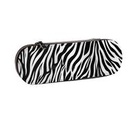 WPUTY Hard Shell PU Leather Pencil Case, Zebra Print Prints Pencil Box Waterproof Pen Organizer for School, Travel, Cosmetics & Gifts