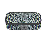 WPUTY Spiral Optical Illusion Art Printed Pencil Case Large Capacity Pen Pencil Bag Stationery Box Makeup Pouch for Office Travel School