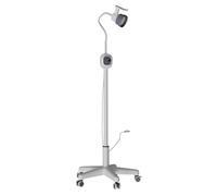 WPWSDWMX 12W Medical Exam Lamp LED Surgical Light, 24V, Weighted Base, Mobile Exam Light with Flexible Gooseneck Lamp, Height-Adjustable, Dimmable, Floor Lamp with Wheels Rolling Base