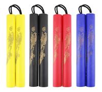 Wpxmer 4 Pack Safe Foam Rubber Training Sticks, Martial Art Sticks for Kids & Beginners Practice and Training