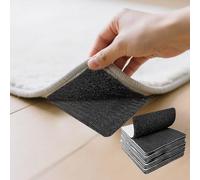 Wqafe 30PCS Rug Gripper, Carpet Grippers for Rugs on Top of Carpet, Hook and Loop Rug Pads Non Curl Reusable, Carpet Stickers for Rugs, Anti Slip, for Laminate Floor Marble and Wooden Floors-Square